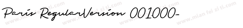 Paris RegularVersion 001.000字体转换